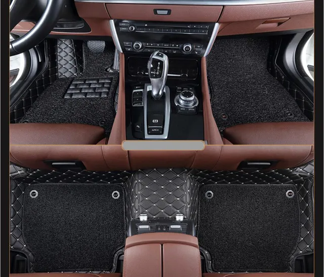 Auto Floor Mats For Honda Fit Jazz 2017 2016 Foot Carpets Auto Floor Mats For Honda Fit Jazz 2017 2016 Foot Carpets Step Mat High Quality Embroidery Leather Wire Coil 2 Layer