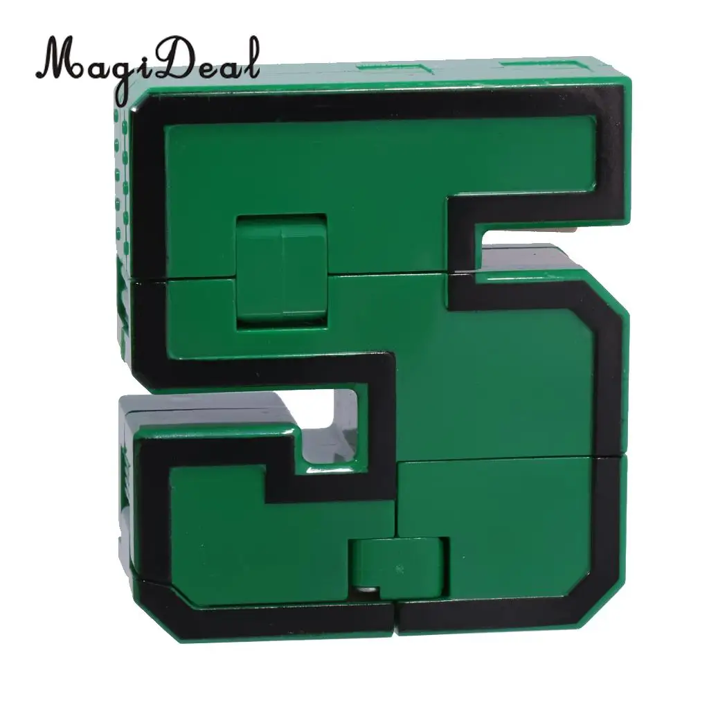 MagiDeal 1Set Numbers Armour Team Transform Robot Toy for Kid Role Play Display Toy Math Teaching Prop Boys Great Gift Present