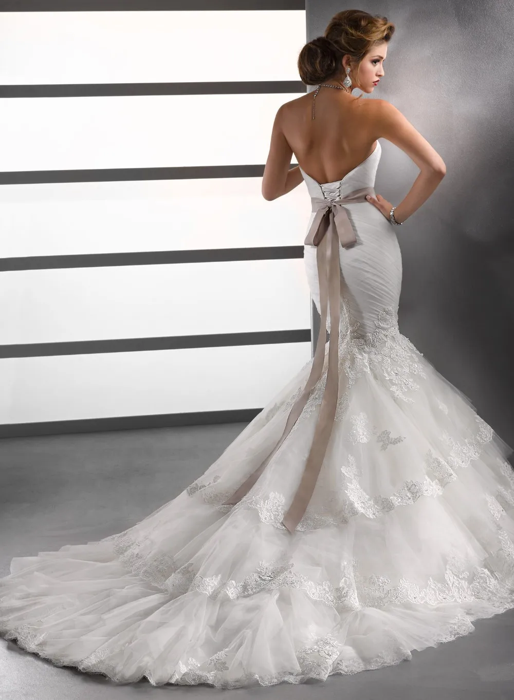 2014 Lace Sweetheart Mermaid Wedding Dresses With Bolero Jackets