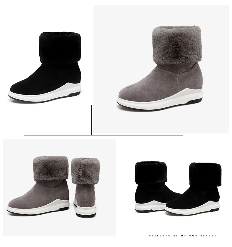 Glglgege/; женские зимние ботильоны; женские зимние ботинки с кроличьим мехом; теплые ботинки; модная обувь с круглым носком; Botas
