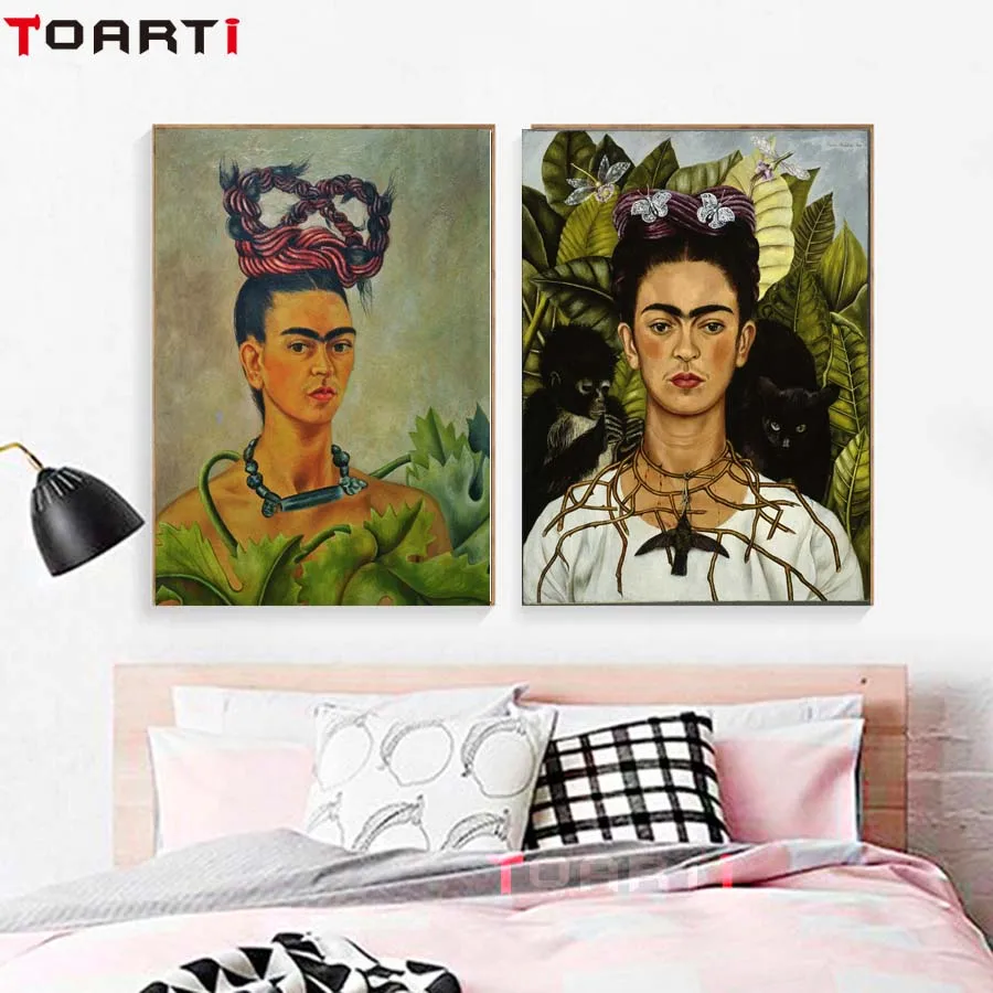 Famous Frida Kahlo Wall Art Portrait Poster And Print Classic Wall Picture For Bedroom Modular Home Decor Modern Canvas Painting in Painting & Calligraphy