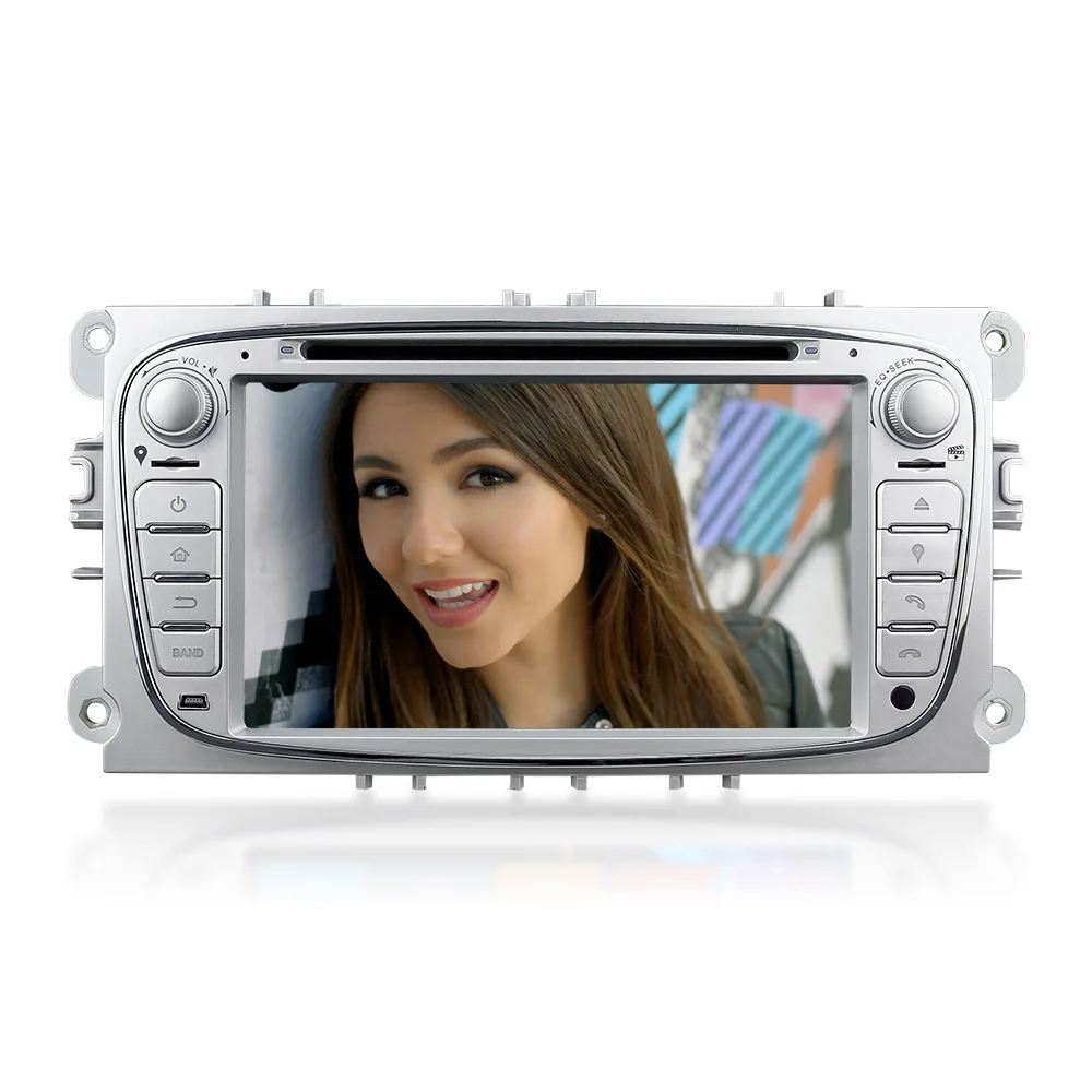 Clearance Eunavi Double 2 Din 7 Inch Car DVD Radio Player For FORD/Mondeo/S-MAX/C-MAX/Galaxy/FOCUS 2 with GPS Navigation 1080P Free Map BT 4