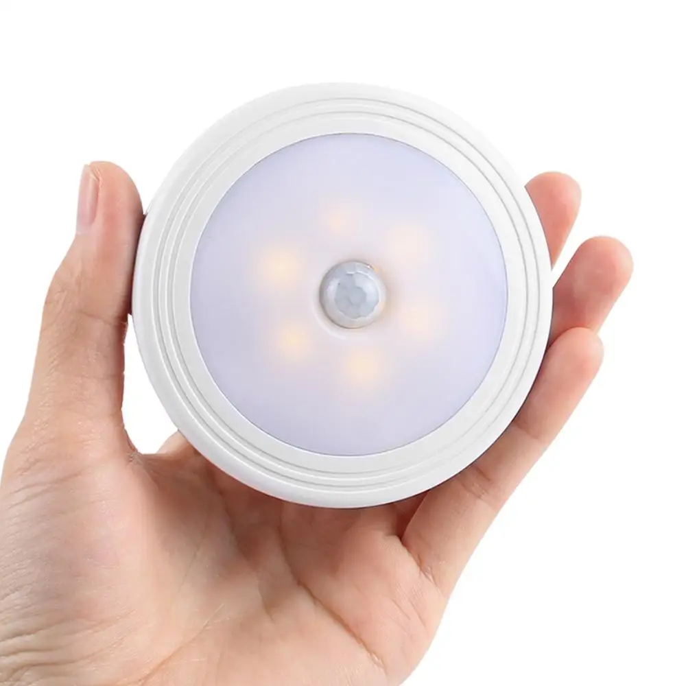 

LED 6leds SMD 2835 Motion Sensor Led Night Light with AAA Battery Operated Wall Night Lamp luminaria Light