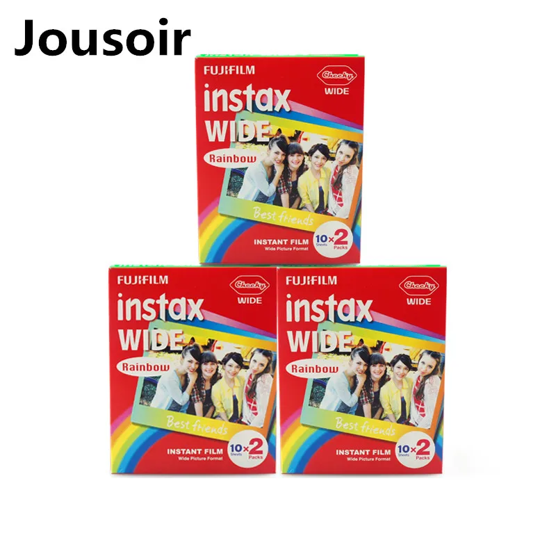 Instax мгновенная широкая пленка 20 радужных листов для 300 200 210 100 500AF CD50 | Электроника