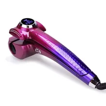 Fashion Showliss Pro LCD Hair Curler With 2 Free Hair Clips Styler automatic Curling Iron Purple Hair Curler Universal Voltage