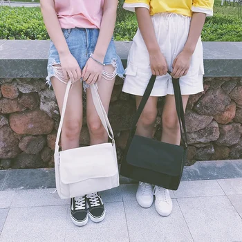 

ABDB-Canvas Shoulder Bags Women Girls Tote Shoulder Bag Casual Woman Messenger Bags Handbags Shoulder Bag For Women