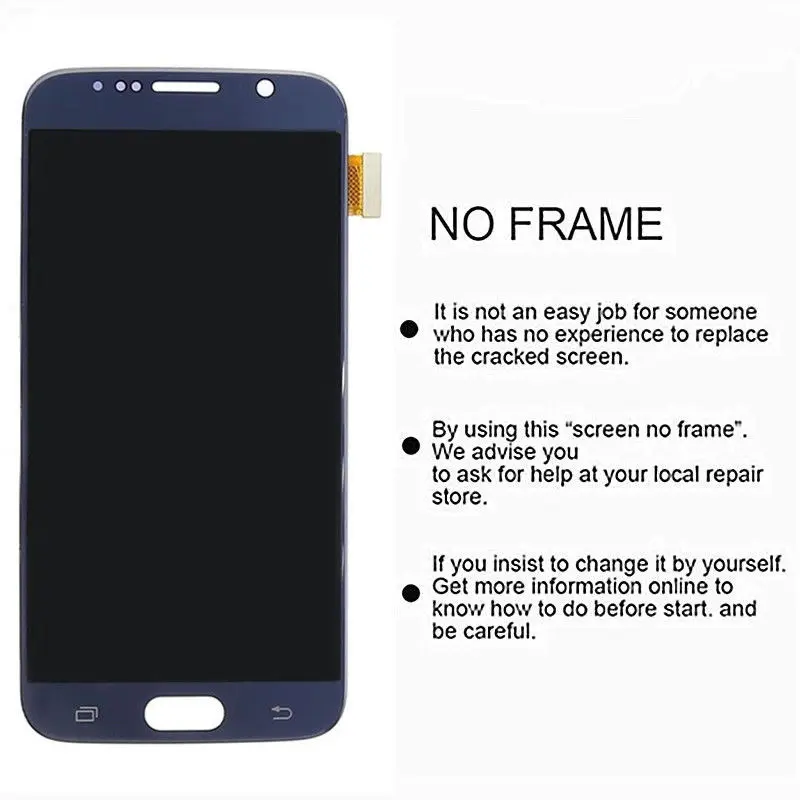 Оригинальный супер AMOLED ЖК дисплей для Samsung Galaxy S6 кодирующий преобразователь