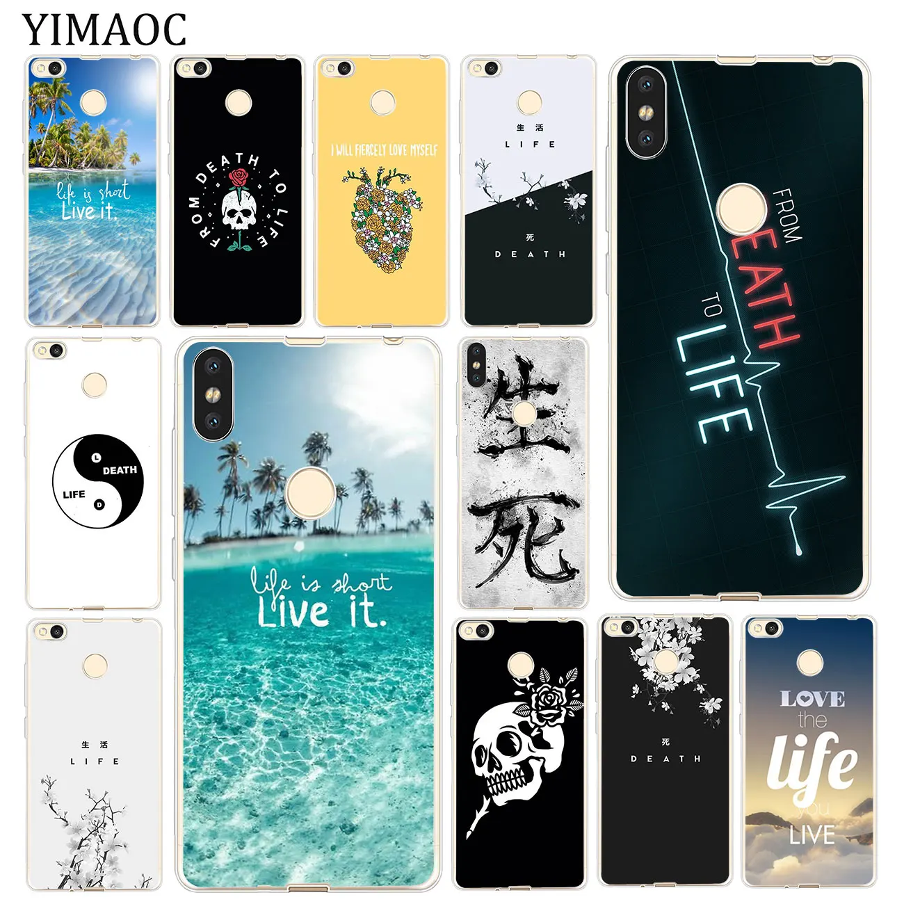 Мягкий силиконовый чехол для телефона YIMAOC Life and Death Xiaomi MI Redmi 8A 7A 6A 5A 4X Note 8 7 6 Pro 5 Plus |