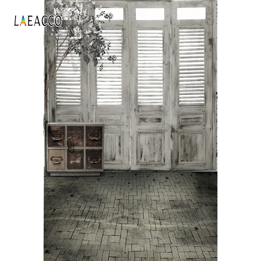 

Laeacco Wooden Door Floor Photography Backdrops Professional Interior Retro Portrait Photographic Backgrounds For Photo Studio