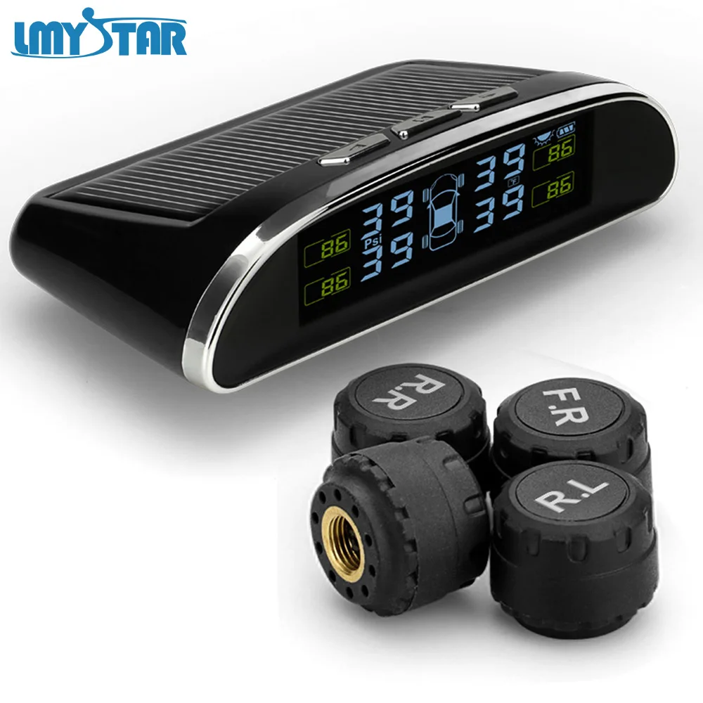 Lystar Новые автомобилей TPMS шин Давление мониторинга Системы солнечной энергии ЖК