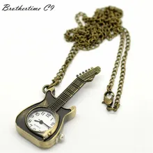 Relogio Masculino в форме гитары Карманный Кварцевый брелок с часами кулон подарки Relojes Mujer Montre часы
