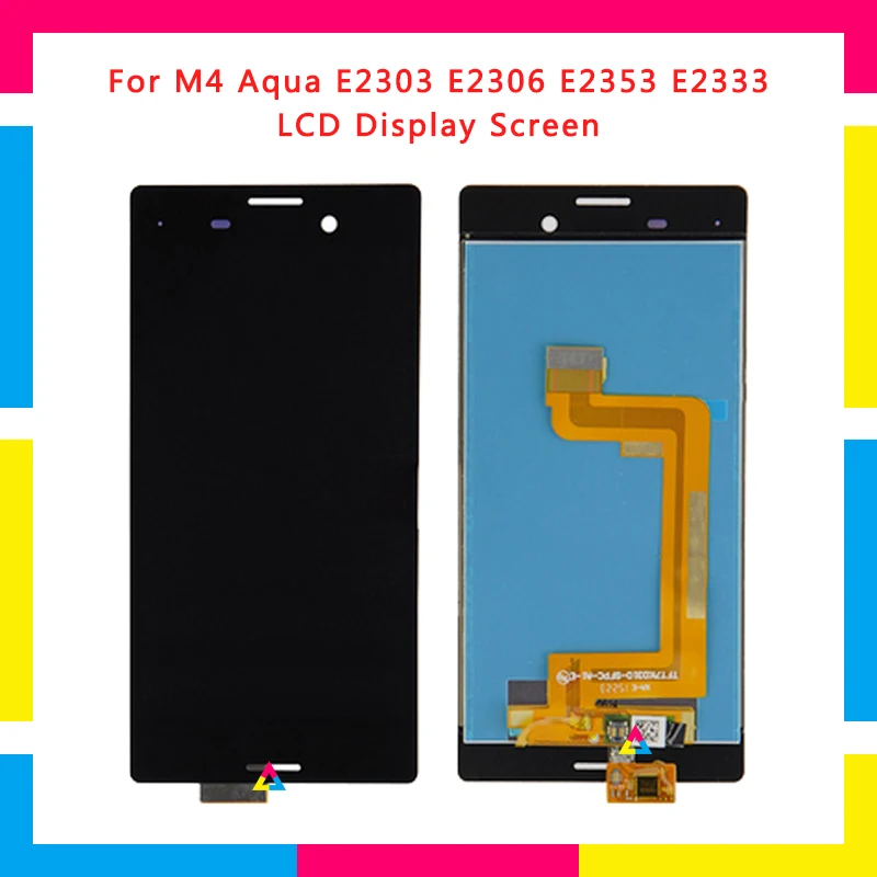 

5pcs LCD Display Screen With Touch Screen Digitizer Assembly For Sony Xperia M4 Aqua E2303 E2306 E2353 E2333 Replacement