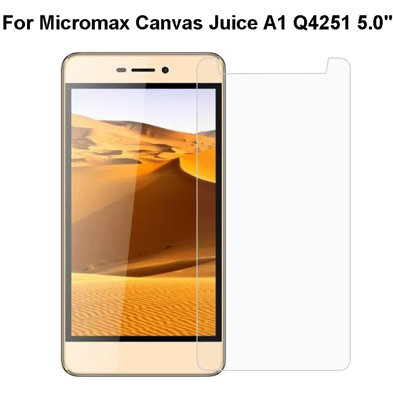 

Tempered Glass For Micromax Canvas Juice A1 Q4251 Phone Screen Protector 2.5 9h Safety Protective Film on JuiceA1 Q 4251 A 1