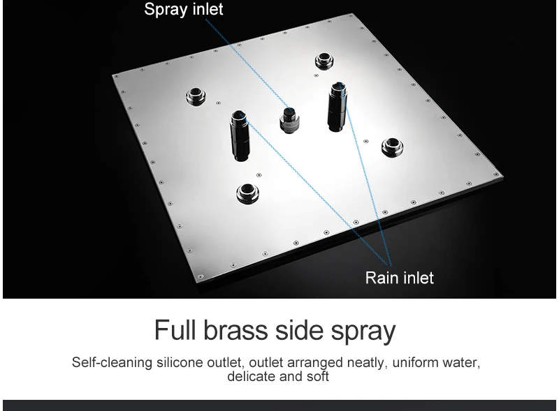 hm LED Ceiling Shower Set 20 Inch constant temperature Change Mist Rain Bathroom Shower Head Multiple Functions Shower Diverter (24)