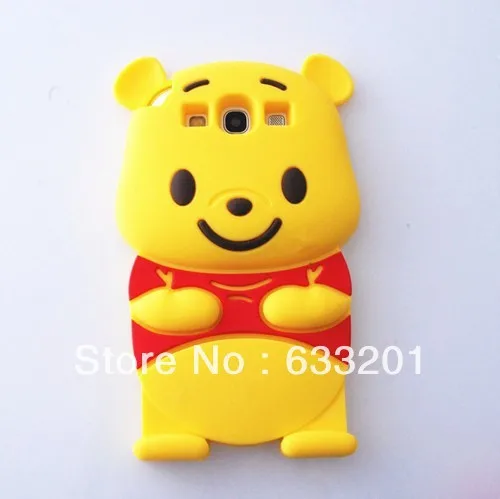 For Samsung Galaxy S3 SIII i9300 3D Bear Silicone Soft Case cover Winnie |