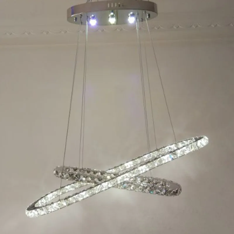 Китай поставщик высокое качество продукт хрустальные три люстры «кольца» подвесной светильник