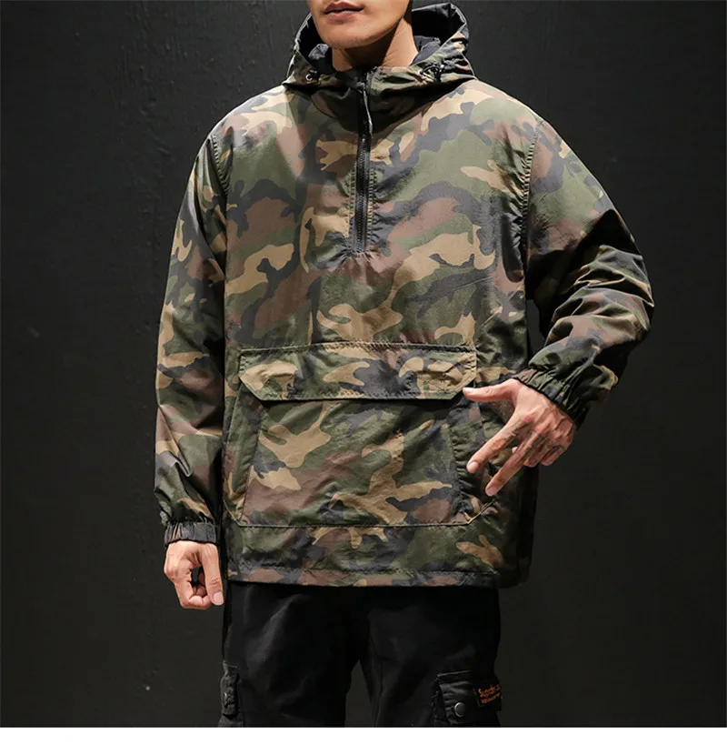 Men Jackets 2019 Camouflage Camo Windbreakers Streetwear Hip Hip Jacket ...