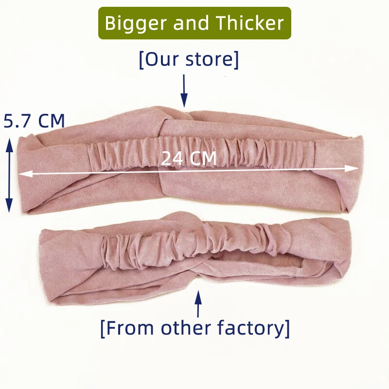 Новинка, женские весенние замшевые мягкие однотонные повязки на голову, Винтажные эластичные повязки на голову с перекрестным узлом, банданы, резинки для волос для девочек, аксессуары для волос W068