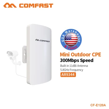 

COMFAST Wifi Router For IP Camera Project 1-2km Long Range Amplifier 300Mbps Mini Outdoor CPE Wireless Bridge 5.8ghz CF-E120A