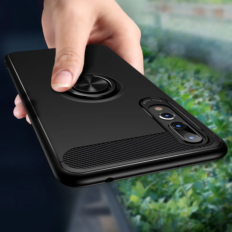 Для Huawei P20 Lite чехол для телефона TPU задняя крышка ANE-LX1 защитный кольцо на палец