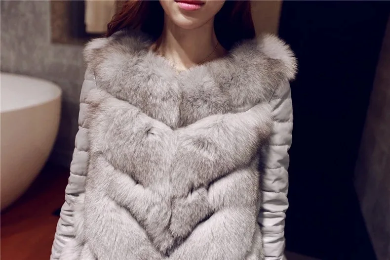 S-XXXXL, большие размеры, Зимняя женская импортная куртка из искусственного лисьего меха, высококачественное пальто из искусственного меха, Женская куртка для отдыха, wj160