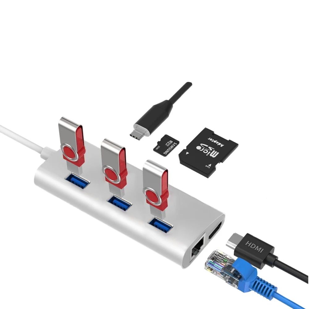 C Multiport USB Adaptador Para HDMI 4