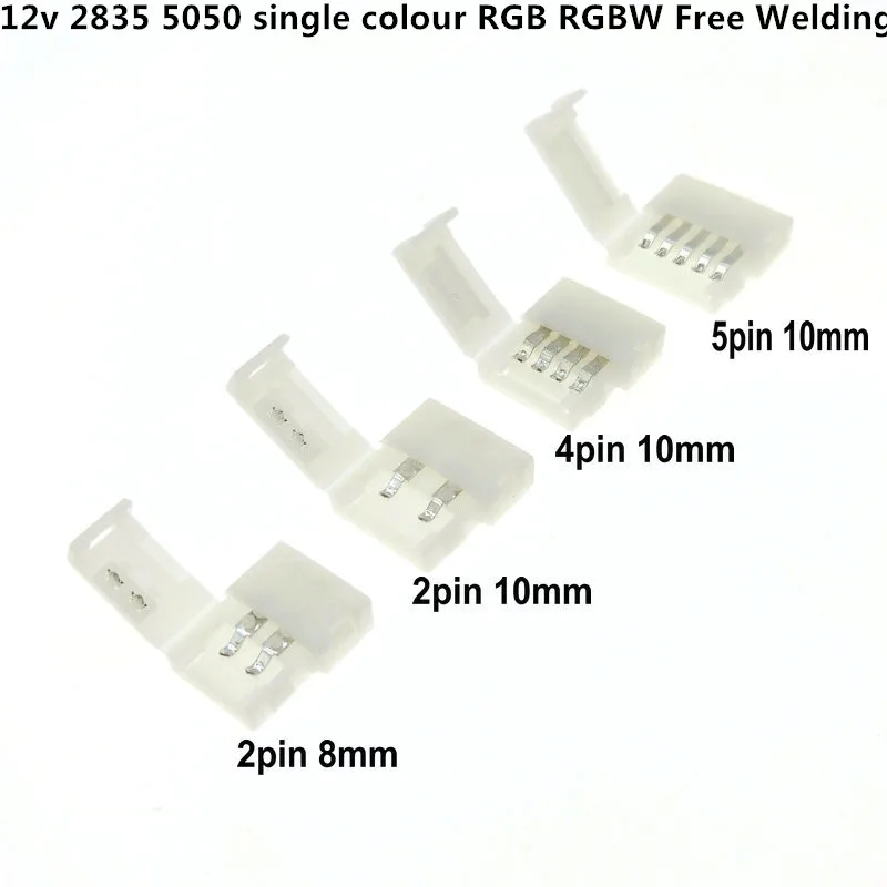 10 шт. мм 4 Pin RGB Светодиодная лента 8 2 контактный разъем для SMD 3528 5050 5630 светодиодная