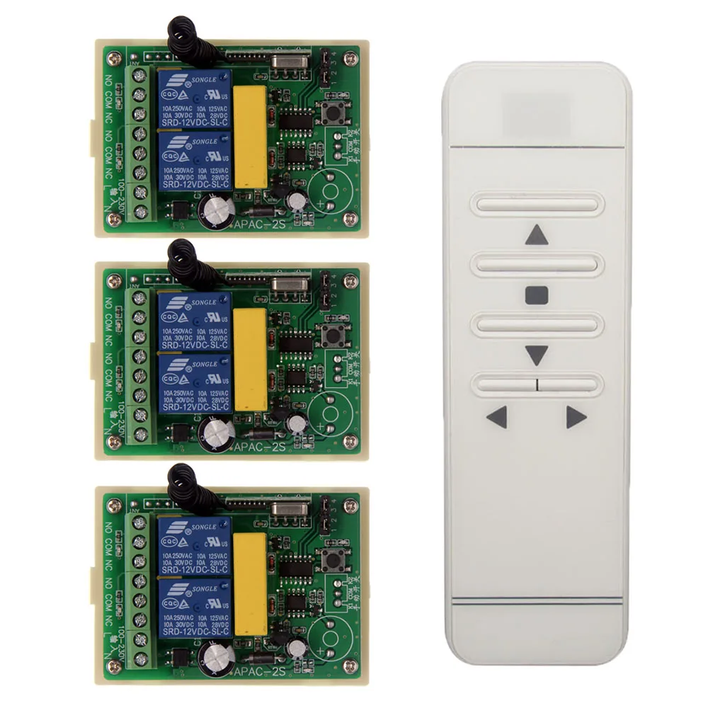 

AC 110V-220V Tubular Motor Garage Door / Projection Screen / Shutter Curtains RF Wireless Remote Control Switch Digital Display