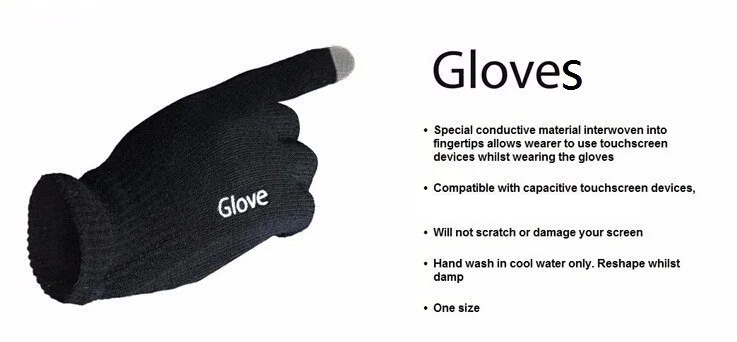 5pairs Unisex Gloves Colorful Mobile Phone Touched Gloves Men Women Winter Mittens Black Warm Smartphone Driving Glove