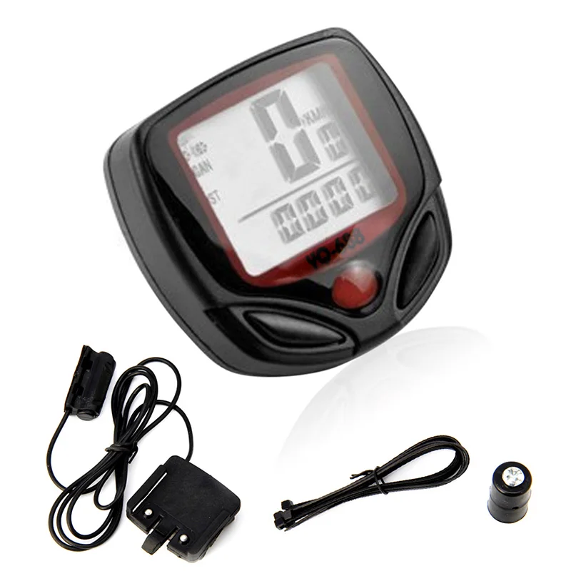 15 Function Waterproof LCD Bike Bicycle Odometer Speedometer Cycling