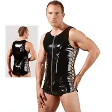 Новые европейские и американские мужские сексуальные, искусственная кожа, ажурные тканые комбинезоны, костюмы для ночного клуба, мужской певец DS, Комбинезоны