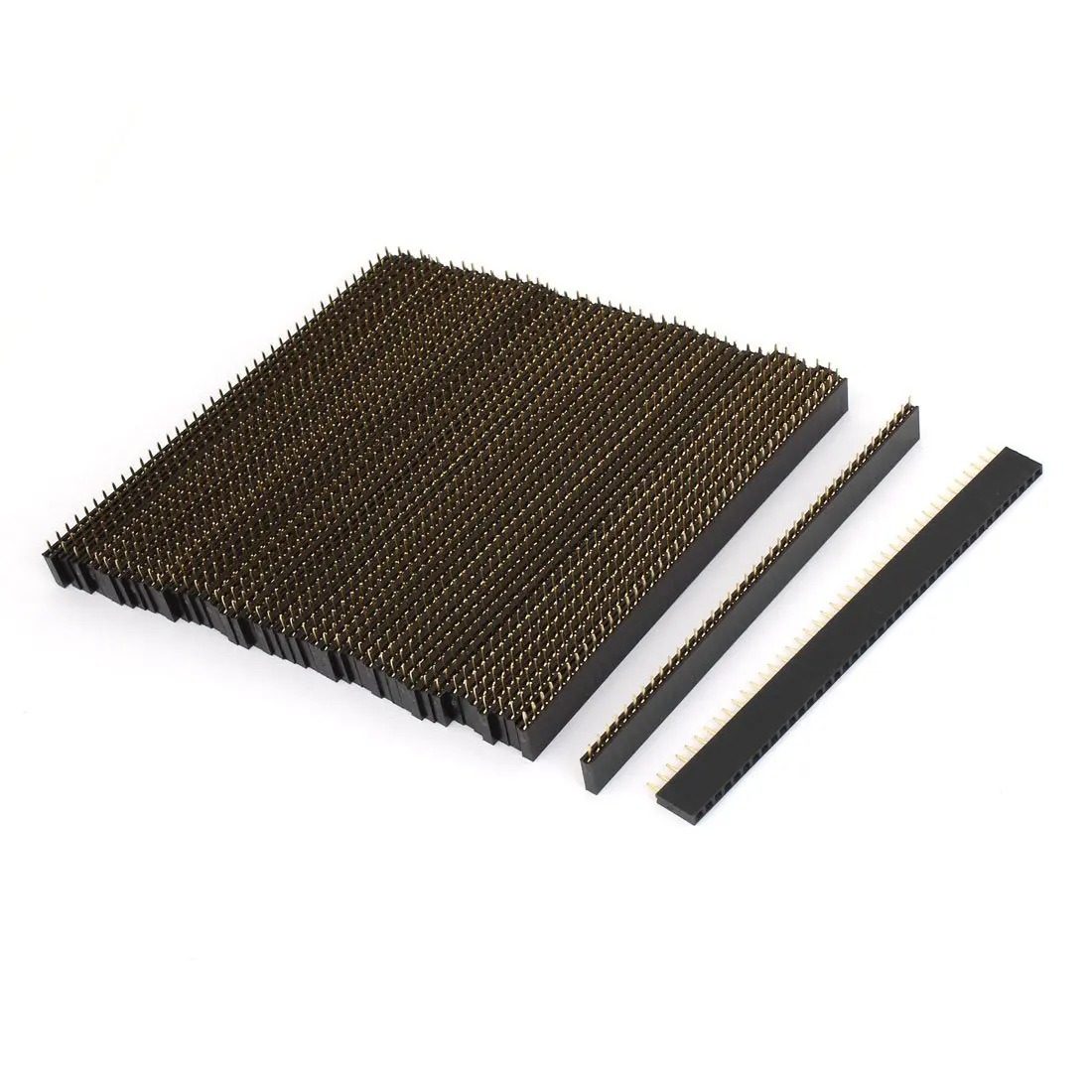 

DSHA New Hot 50Pcs Straight Female PCB Header 40 Way 2.54mm Spacing Connector Black