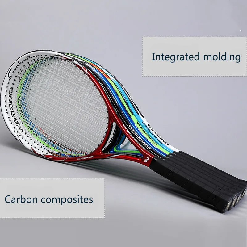 Взрослая теннисная ракетка, одиночная стрельба начинающих, старшеклассница Теннисная ракетка углеродная мужские и женские общие тренировки теннисная ракетка