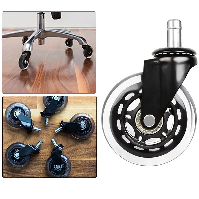 

2.5Inch Universal Wheel Chair Swivel Casters Replacement Roller for Home Office Chairs Furniture TN99