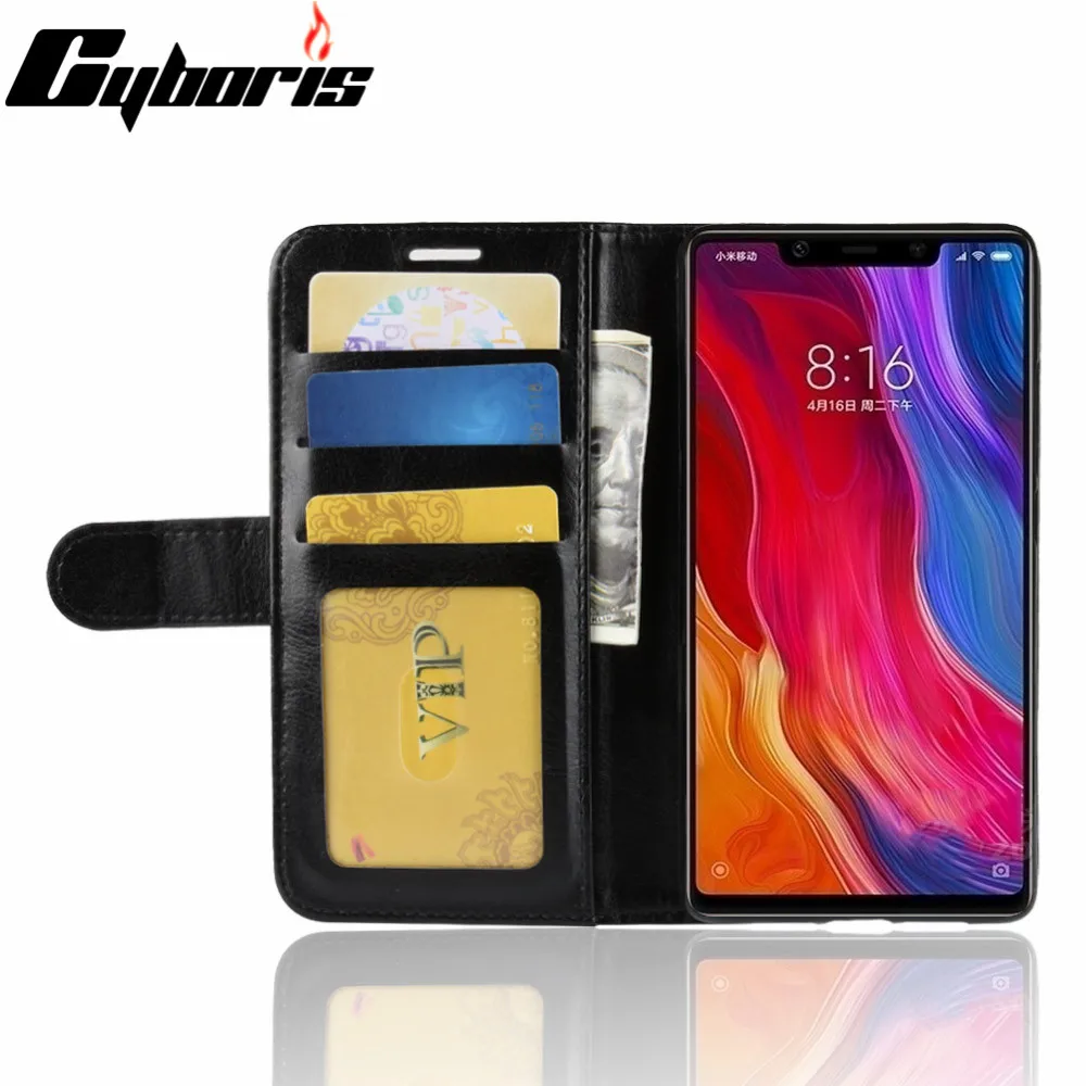 

Cyboris Cover For Xiaomi 8SE Cases Funda Luxury PU Leather Wallet Cover Phone Flip Cover For Xiaomi 8SE" Coque Card Slots Stands
