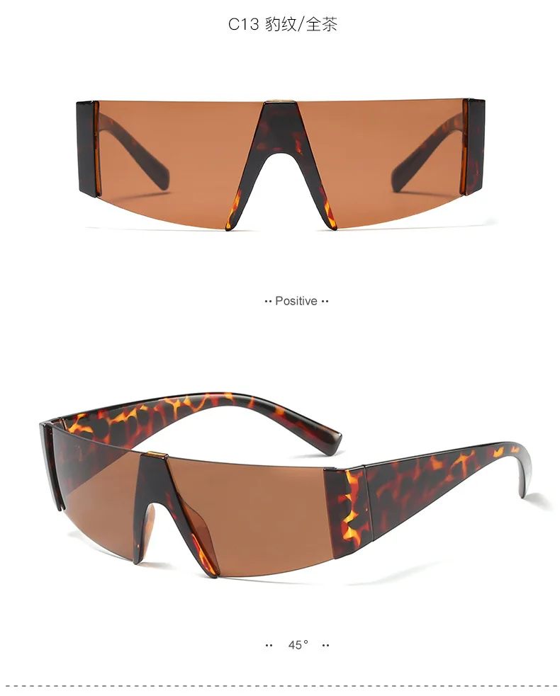 Сиамские очки с большой оправой из одного предмета двойной Цвета Для мужчин Для женщин большие солнечные очки для защиты от ветра, унисекс солнцезащитные очки FML
