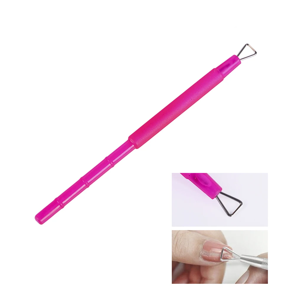 1pcs Optional Remover Polish UV Gel Manicure Nail Tool Stainless Steel Triangle Stick Rods Cuticle Clean Remover Wet Paper CH657 - Цвет: 01