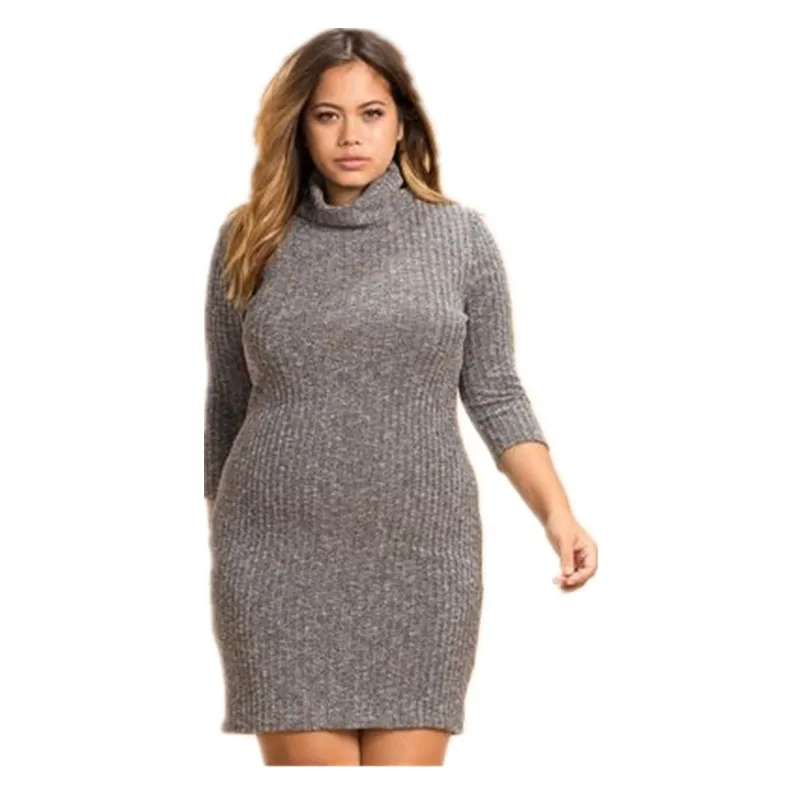 5XL 6XL БОЛЬШОЙ Размеры вязаное теплое платье модные женские туфли Свитер с