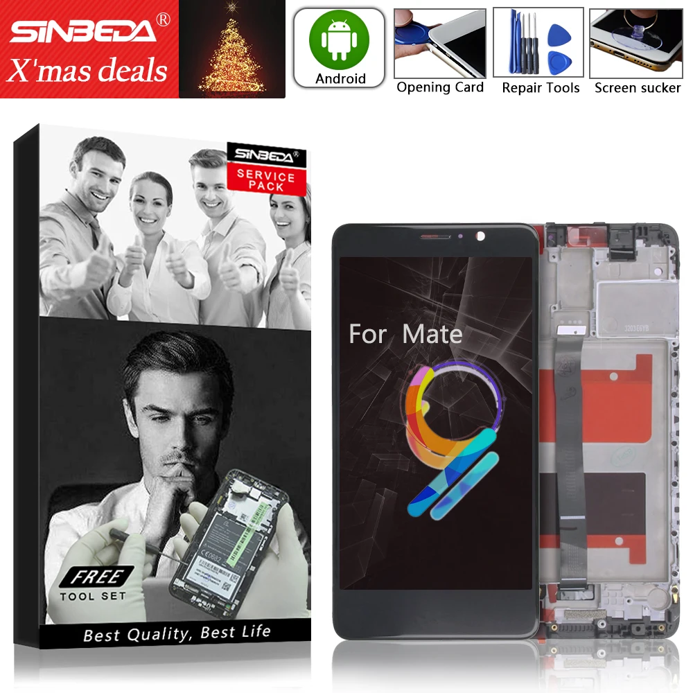 

5.9'' Original LCD For HUAWEI Mate 9 Display Touch Screen Digitizer with Frame Display For HUAWEI Mate 9 LCD MHA-L29 Replacement