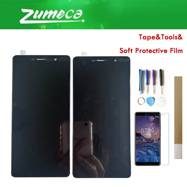 6.0 Inch For Nokia 7Plus 7+ TA-1046 TA-1055 TA-1062 7 Plus LCD Display +Touch Screen Digitizer Black Color With Kits | Мобильные
