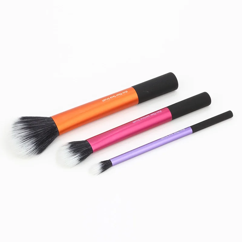 Mix Color Makeup Brushes Set Duo Fiber Collection Face Eye Contour