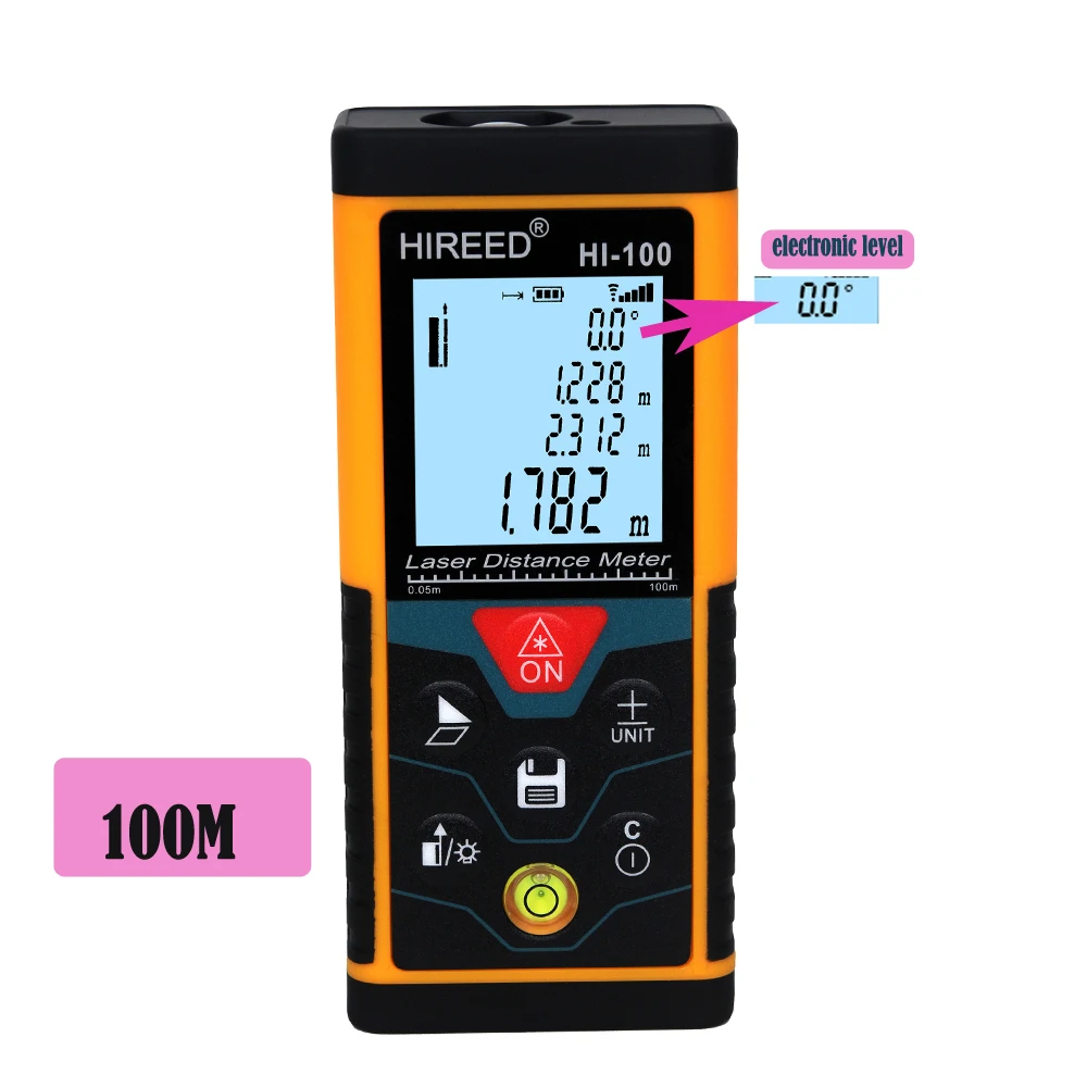 

ATTKOO laser distance meter 40M 80M 100M rangefinder laser tape range finder build measure device ruler WITH electronic level