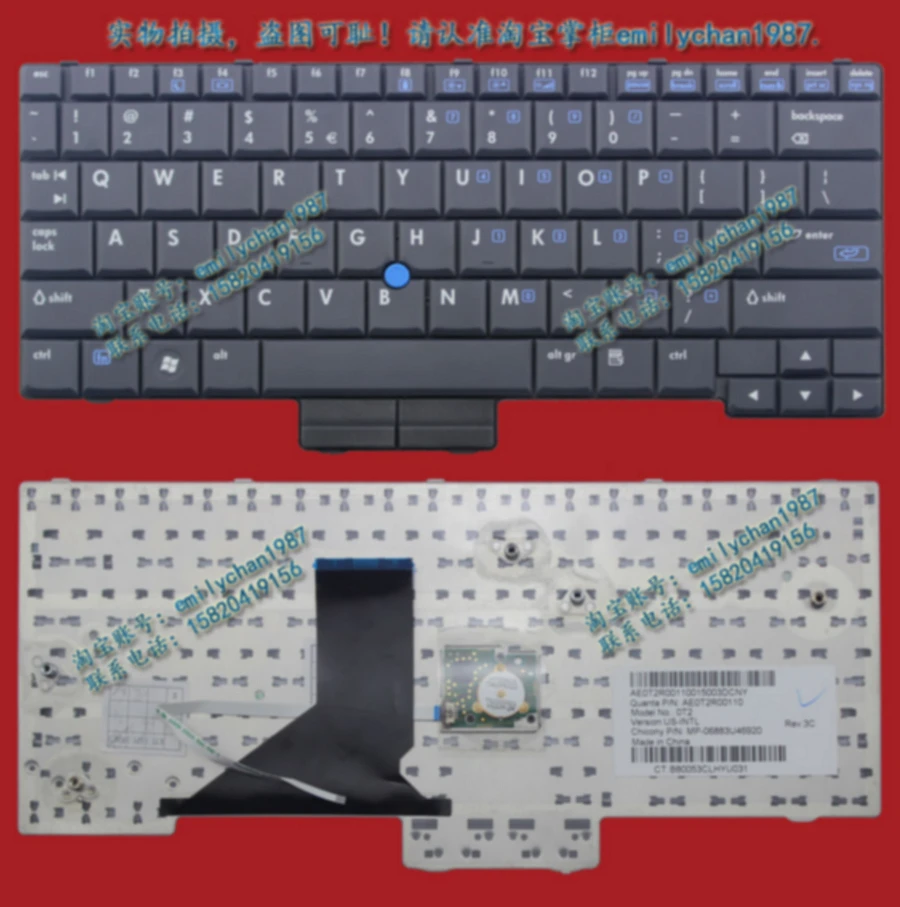 

original US keyboard 2510p For HP Laptop Keyboard Free Shipping