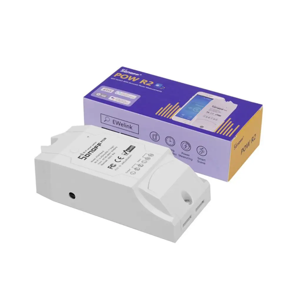 Sonoff Pow R2 15A Wifi Smart Switch Monitor использование энергии умный дом Измерение мощности Wi-Fi переключатель управление приложением работает с Alexa - Комплект: 1pcs