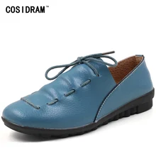 Новинка года; женская обувь из натуральной кожи на плоской подошве со шнуровкой; женская обувь на плоской подошве; повседневная обувь для вождения; женские мокасины; модные лоферы; SNE-634