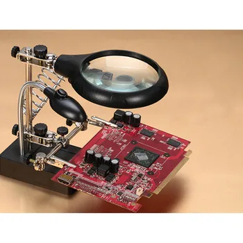 

Multifunctional Rechargeable Desk-top Magnifier Welding Magnifying Glass Optical Tool with Auxiliary Clip tool
