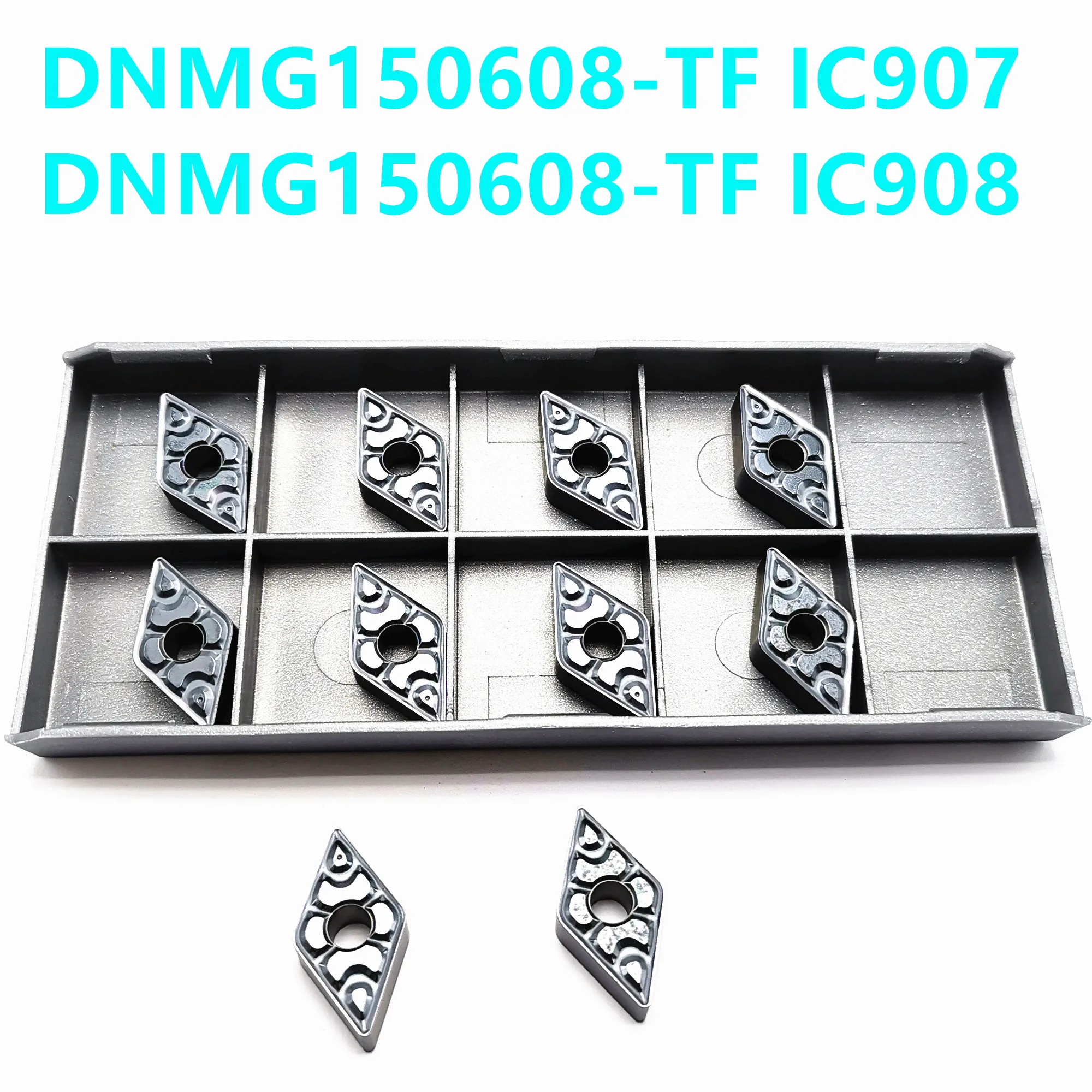 

Tungsten Carbide DNMG150608 TF IC907 / 908 External Turning Tool Carbide Insert Lathe Tool 150608 Turning Insert