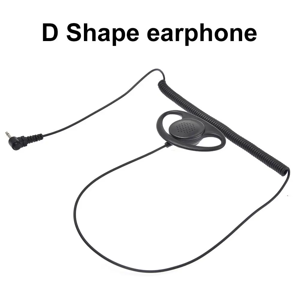 

1-Pin 3.5MM D Shaped Single Jack Headphone Interphone External Single Headphones For Two-way Radio IPod ICOM Yaesu Motorola TK