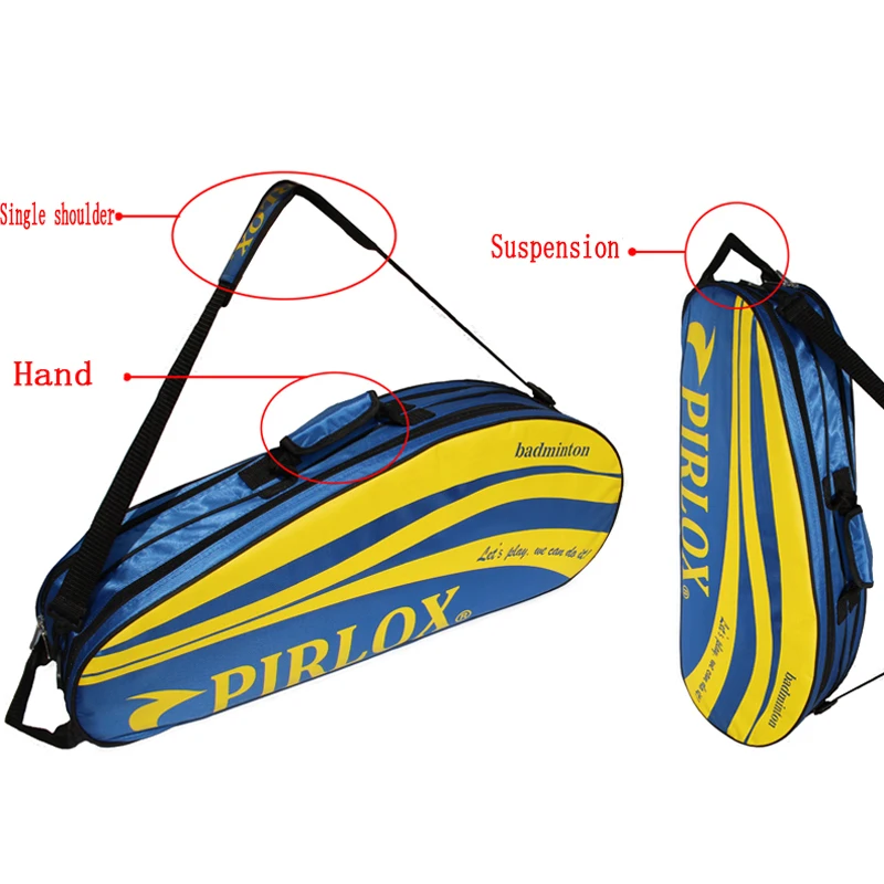 4-6 piezas hombres raqueta de bádminton bolsa impermeable atleta raquetas de tenis mochila para zapatos de doble cremallera abierta bolsa de tenis raquette de