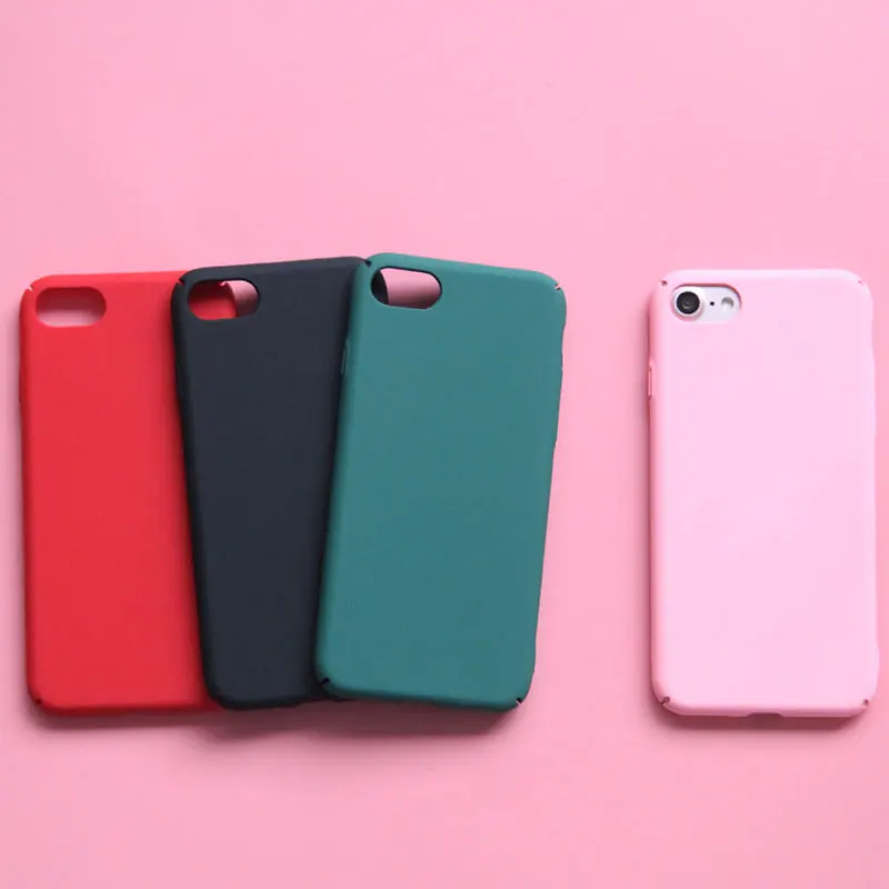 

Simple Case For iPhone 8 7 6s 6 Plus 5 5s 6Plus 6SPlus 7Plus 8Plus Matte Color Hard Cover For iPhone X Plastic Phone Cases Capa